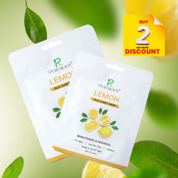Perfroot Lemon Face Sheet Mask 20ml (Pack of 2)