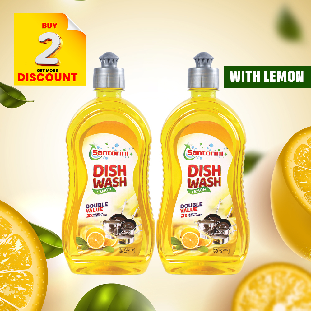 Santorini Dish Wash Lemon Gel 500ml
