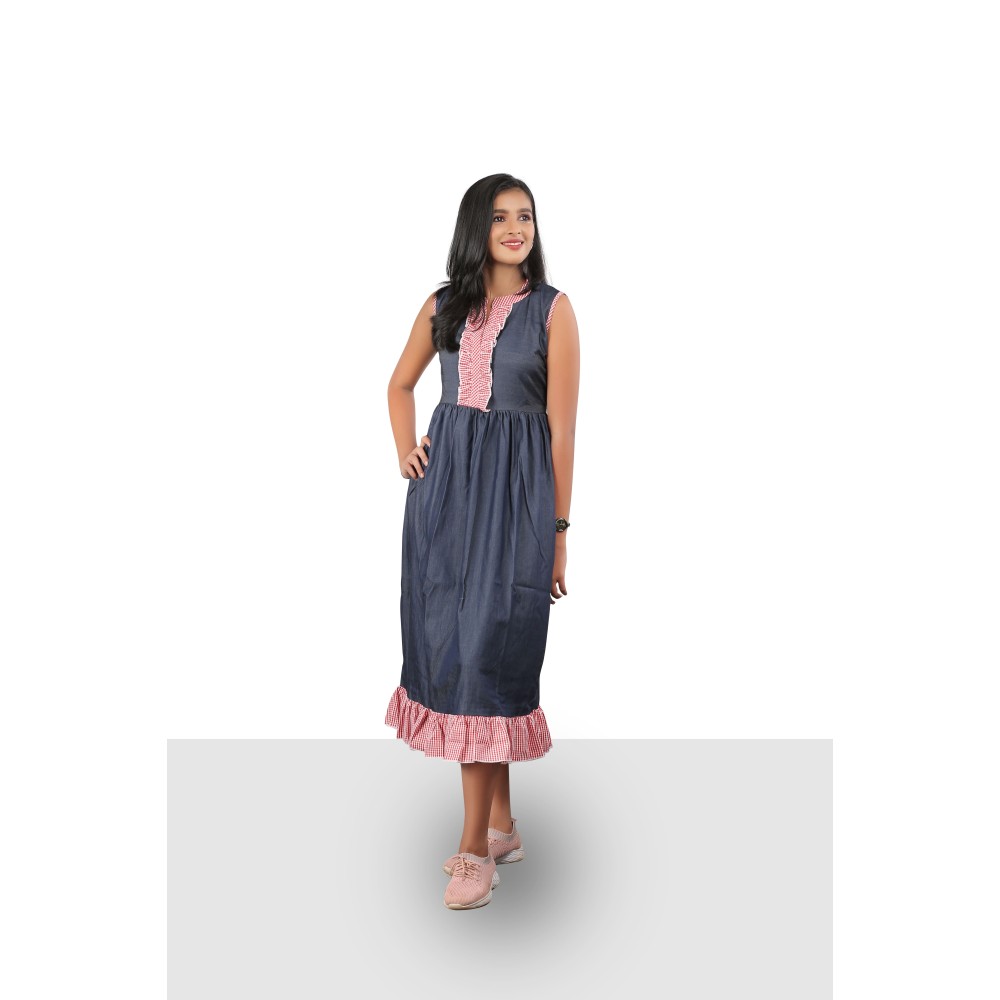 Dolley Madison Denim kurthi (frock type)