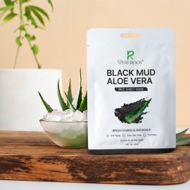 Perfroot Black Mud Aloevera Face Sheet Mask 20ml