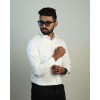 Mac Mille White Solid Oxford Cotton Shirt