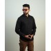 Mac Mille Black Solid Oxford Cotton Shirt