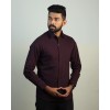 Mac Mille Grape Solid Oxford Cotton Shirt