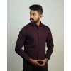 Mac Mille Grape Solid Oxford Cotton Shirt