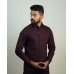 Mac Mille Grape Solid Oxford Cotton Shirt